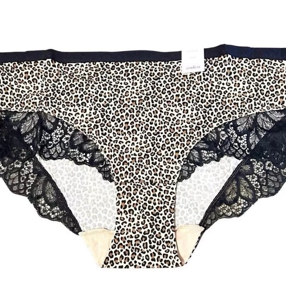 Auden Leopard Print Panties With Lace - Picture 2 of 5